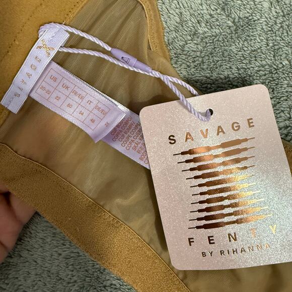 Savage X Fenty Aqua Hour Bandeau Bralette, Sweet Latte Nude, 3x - Picture 6 of 6